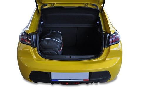 Peugeot 208 Hatchback 2019+ Reistassen Set 3-delig Kofferbak Trunk Weekendtassen Gemaakt Car Bags