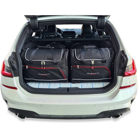 Reistassen Set 4-delig BMW 3 Serie Touring Plug-in Hybrid 2020+ Op Maat Auto Interieur Kofferbak Organizer Accessoires