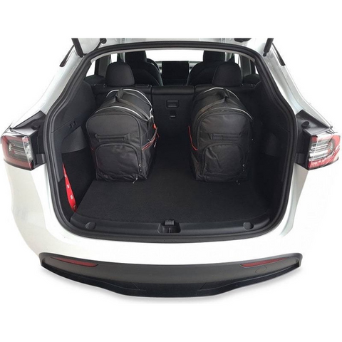 Tesla Model Y Reistassen op maat 5-delig Trunk Organizer Weekendtassen Auto Interieur Accessoires