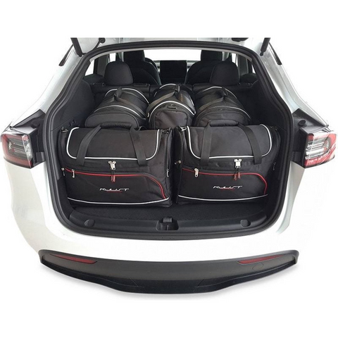 Tesla Model Y Reistassen op maat 9-delig Trunk en Frunk Organizer Weekendtassen Auto Accessoires