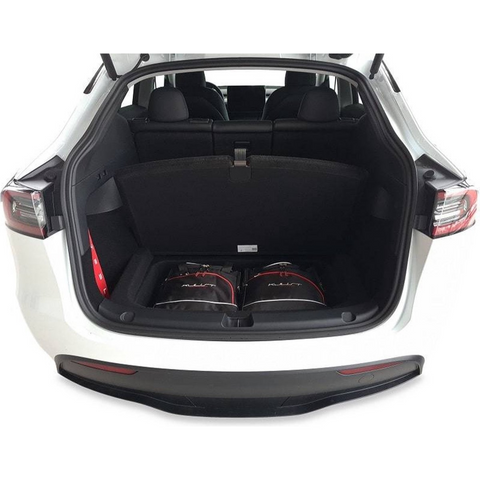 Tesla Model Y Reistassen op maat 9-delig Trunk en Frunk Organizer Weekendtassen Auto Accessoires