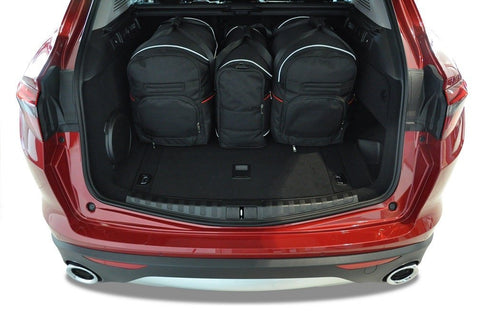 Alfa Romeo Stelvio 2017+ Reistassen Set 5-delig  Kofferbak Trunk Weekendtassen Auto Op Maat Gemaakt Car Bags