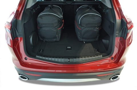 Alfa Romeo Stelvio 2017+ Reistassen Set 5-delig  Kofferbak Trunk Weekendtassen Auto Op Maat Gemaakt Car Bags