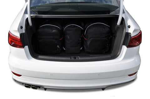 Audi A3 Limousine 2013+ Reistassen Set 5-delig Kofferbak Trunk Weekendtassen Auto Op Maat Gemaakt toegevoegd