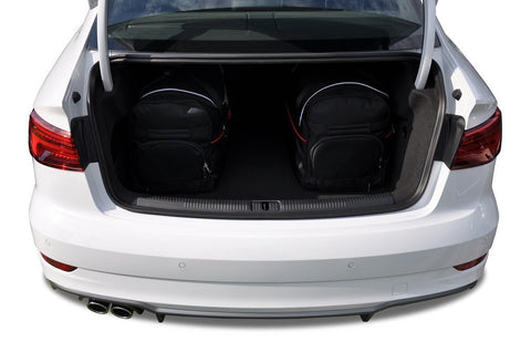 Audi A3 Limousine 2013+ Reistassen Set 5-delig Kofferbak Trunk Weekendtassen Auto Op Maat Gemaakt toegevoegd