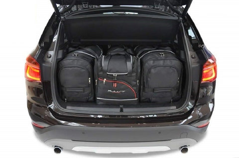 BMW X1 2015+ Reistassen Set 4-delig Kofferbak Trunk Weekendtassen Auto Op Maat Gemaakt Car Bags