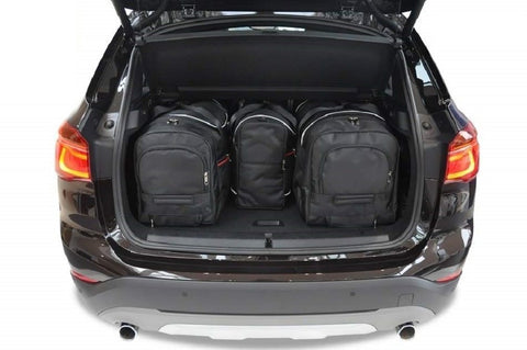 BMW X1 2015+ Reistassen Set 4-delig Kofferbak Trunk Weekendtassen Auto Op Maat Gemaakt Car Bags