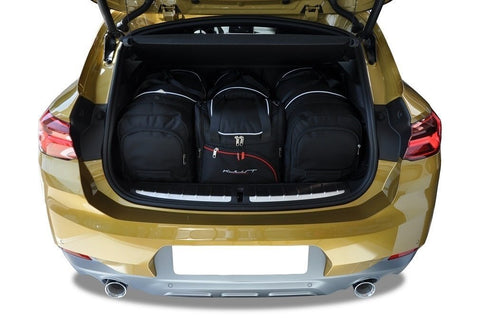 BMW X2 2017+ Reistassen Set 4-delig Kofferbak Trunk Weekendtassen Auto Op Maat Gemaakt Car Bags