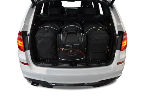 BMW X3 2010-2017 Reistassen Set 4-delig Kofferbak Trunk Weekendtassen Auto Op Maat Gemaakt Car Bags