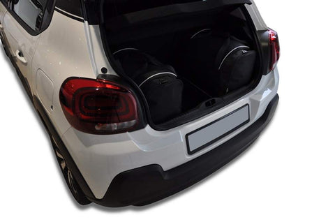 Citroën C3 Hatchback 2016+ Reistassen Set 3-delig Kofferbak Trunk Auto Op Maat Gemaakt Car Bags