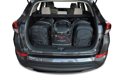 Hyundai Tucson 2015+ Reistassen Set 4-delig Kofferbak Weekendtassen Auto Op Maat Gemaakt Car Bags