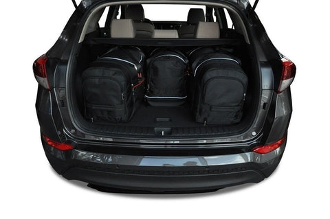 Hyundai Tucson 2015+ Reistassen Set 4-delig Kofferbak Weekendtassen Auto Op Maat Gemaakt Car Bags