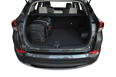 Hyundai Tucson 2015+ Reistassen Set 4-delig Kofferbak Weekendtassen Auto Op Maat Gemaakt Car Bags