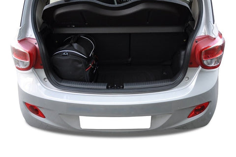 Hyundai i10 2013+ Reistassen Set 4-delig Kofferbak Weekendtassen Auto Op Maat Gemaakt Car Bags