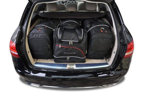 Mercedes-Benz C-Klasse Estate Combi 2014+ Reistassen Set 4-delig Kofferbak Op Maat Gemaakt Car Bags