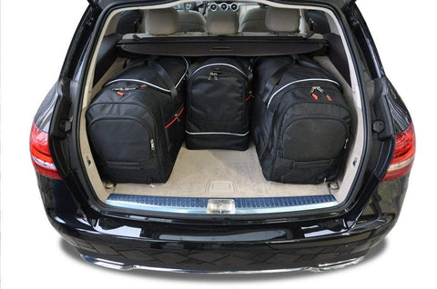 Mercedes-Benz C-Klasse Estate Combi 2014+ Reistassen Set 4-delig Kofferbak Op Maat Gemaakt Car Bags