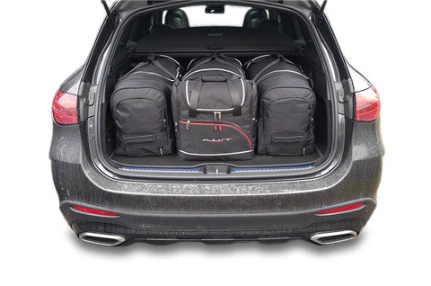 Op maat gemaakte 4-delige Reistassen Set voor MERCEDES-BENZ GLC 2022+ (PHEV/MHEV), 30% meer bagageruimte, 3 jaar garantie. Ultiem reisgemak en comfort.
