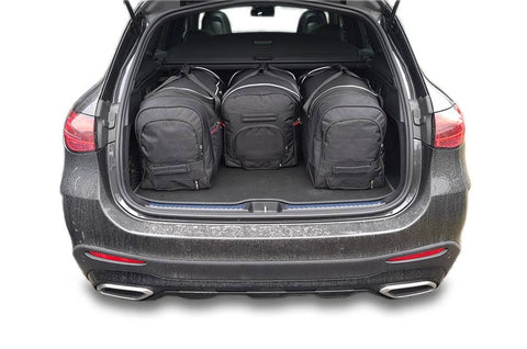 Op maat gemaakte 4-delige Reistassen Set voor MERCEDES-BENZ GLC 2022+ (PHEV/MHEV), 30% meer bagageruimte, 3 jaar garantie. Ultiem reisgemak en comfort.