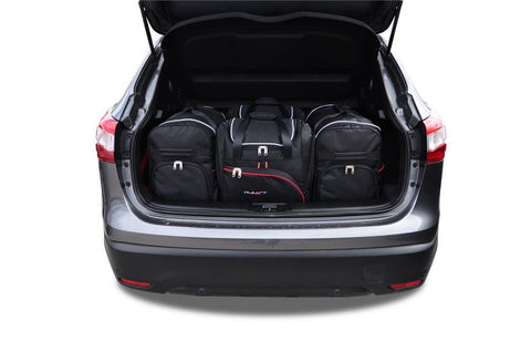 Nissan Qashqai 2014+ Reistassen Set 4-delig Kofferbak Weekendtassen Auto Op Maat Gemaakt Car Bags