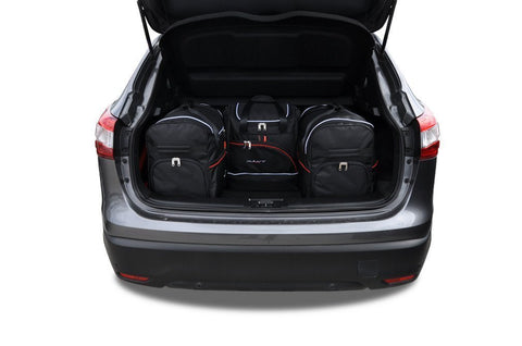 Nissan Qashqai 2014+ Reistassen Set 4-delig Kofferbak Weekendtassen Auto Op Maat Gemaakt Car Bags