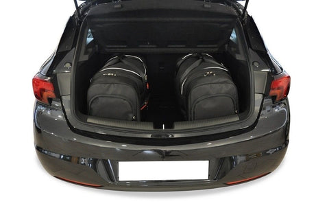 Opel Astra Hatchback 2015+ Reistassen Set 4-delig Kofferbak Weekendtassen Op Maat Gemaakt Car Bags