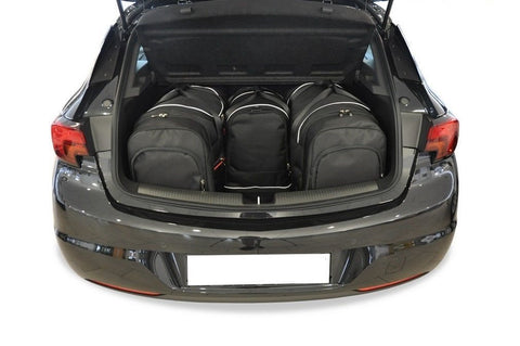 Opel Astra Hatchback 2015+ Reistassen Set 4-delig Kofferbak Weekendtassen Op Maat Gemaakt Car Bags