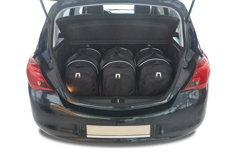 Opel Corsa 2014-2019 Reistassen Set 3-delig Kofferbak Trunk Weekendtassen Auto Op Maat Gemaakt Car Bags