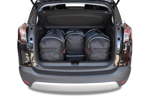 Opel Crossland X 2017+ Reistassen Set 4-delig Kofferbak Weekendtassen Auto Op Maat Gemaakt Car Bags