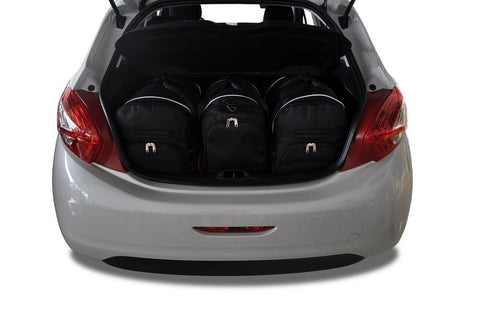 Peugeot 208 Hatchback 2012-2015 Reistassen Set 3-delig Kofferbak Trunk Weekendtassen Gemaakt Car Bags