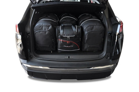 Peugeot 3008 Hybrid PHEV 2019+ Reistassen Set 4-delig Kofferbak Trunk Weekendtassen Auto Car Bags