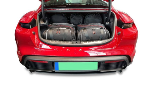Porsche Taycan 2019+ Reistassen Set 5-delig Kofferbak Weekendtassen Auto Op Maat Gemaakt Car Bags