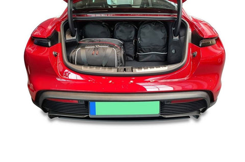 Porsche Taycan 2019+ Reistassen Set 5-delig Kofferbak Weekendtassen Auto Op Maat Gemaakt Car Bags