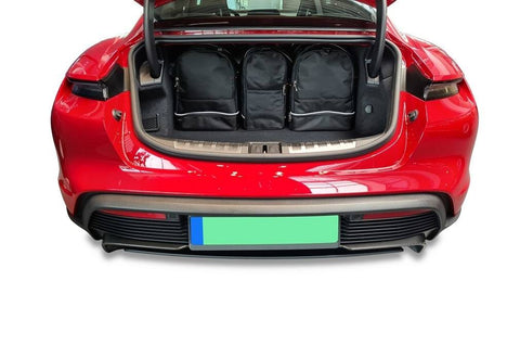 Porsche Taycan 2019+ Reistassen Set 5-delig Kofferbak Weekendtassen Auto Op Maat Gemaakt Car Bags