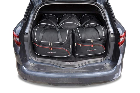 Renault Mégane Grandtour 2016+ Reistassen Set 5-delig Kofferbak Trunk Weekendtassen Auto Car Bags