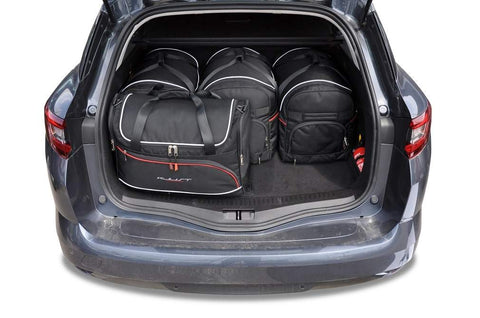 Renault Mégane Grandtour 2016+ Reistassen Set 5-delig Kofferbak Trunk Weekendtassen Auto Car Bags