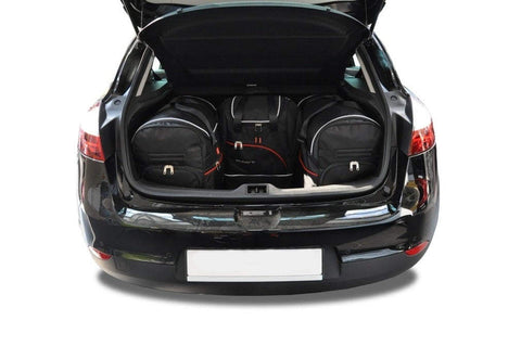 Renault Mégane Hatchback 2008-2015 Reistassen Set 4-delig Kofferbak Weekendtassen Auto Car Bags