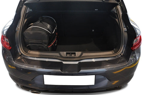 Renault Mégane Hatchback 2016+ Reistassen Set 4-delig Kofferbak Trunk Weekendtassen Auto Car Bags