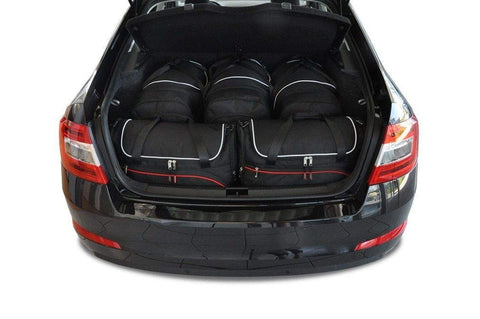 Skoda Octavia Liftback 2013-2020 Reistassen Set 5-delig Kofferbak Trunk Weekendtassen Auto Car Bags