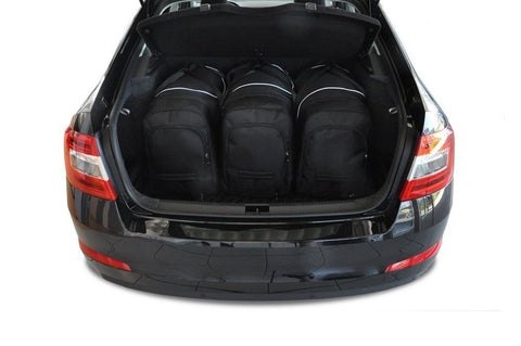 Skoda Octavia Liftback 2013-2020 Reistassen Set 5-delig Kofferbak Trunk Weekendtassen Auto Car Bags