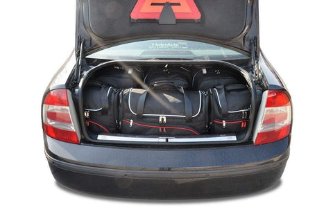 Skoda Superb Limousine 2001-2008 Reistassen Set 6-delig Kofferbak Auto Op Maat Gemaakt Car Bags