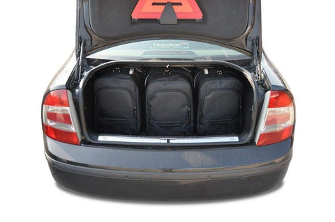Skoda Superb Limousine 2001-2008 Reistassen Set 6-delig Kofferbak Auto Op Maat Gemaakt Car Bags