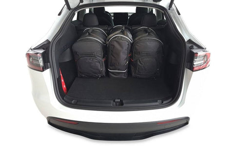 Tesla Model Y Reistassen op maat 9-delig Trunk en Frunk Organizer Weekendtassen Auto Accessoires