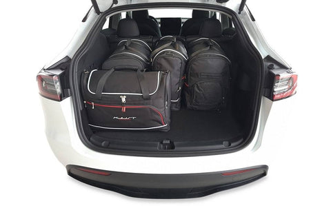 Tesla Model Y Reistassen op maat 9-delig Trunk en Frunk Organizer Weekendtassen Auto Accessoires