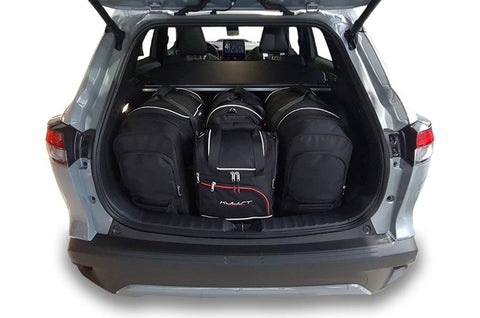 Reistassen Set op maat TOYOTA COROLLA CROSS HEV 2022+, 30% meer bagageruimte, 4 tassen (2 trolleys, 1 sporttas, 1 handbagage), gratis verzending NL & BE, 3 jaar garantie.