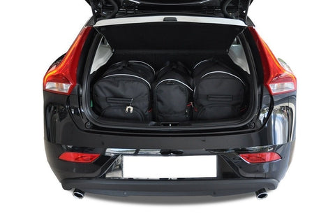 Volvo V40 Hatchback 2012+ Reistassen Set 3-delig Kofferbak Weekendtassen Auto Op Maat Car Bags