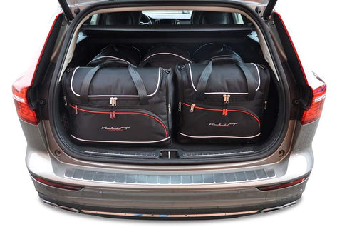 Volvo V60 2018+ Reistassen Set 5-delig Kofferbak Trunk Weekendtassen Auto Op Maat Gemaakt Car Bags