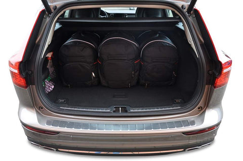 Volvo V60 2018+ Reistassen Set 5-delig Kofferbak Trunk Weekendtassen Auto Op Maat Gemaakt Car Bags