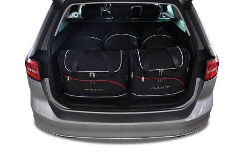 Volkswagen Passat Variant 2014+ Reistassen Set 5-delig VW Kofferbak Auto Op Maat Gemaakt Car Bags