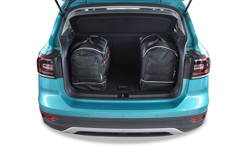 Volkswagen T-Cross 2018+ Reistassen Set 3-delig VW Kofferbak Trunk Auto Op Maat Gemaakt Car Bags