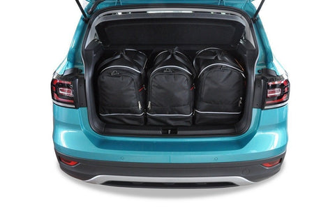 Volkswagen T-Cross 2018+ Reistassen Set 3-delig VW Kofferbak Trunk Auto Op Maat Gemaakt Car Bags